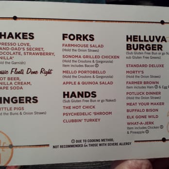 Burgatory - Fox Chapel - GF menu - Burgers Near Me - Pittsburgh, Pennsylvania