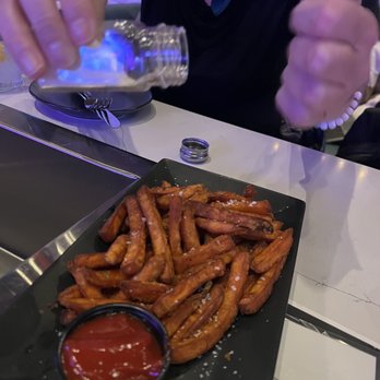 The Lola - Somehow, sweet potato fries we're tasteless. Literally had to take the top off the salt shaker to add enough flavor for it to be edible. - Cocktail Bars Near Me - Hoboken, New Jersey The Lola - Somehow, sweet potato fries we're tasteless. Literally had to take the top off the salt shaker to add enough flavor for it to be edible. - Cocktail Bars Near Me - Hoboken, New Jersey