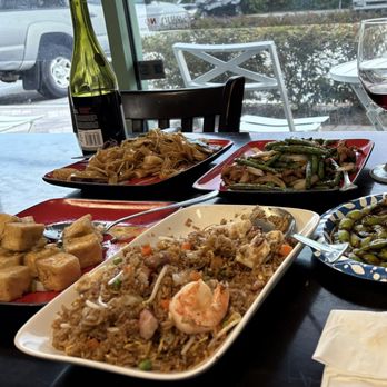 Chopstix - House fried rice, beef chow fun, salt and pepper tofu, garlic green beans with pork, and edamame in garlic sauce. Great owner! - Chinese Near Me - Lake Mary, Florida
