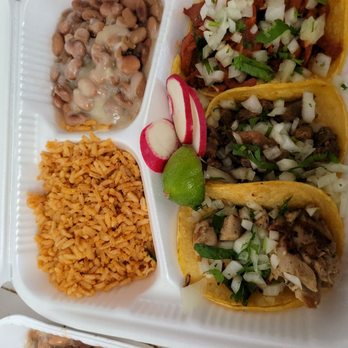 Fuegos Taco Shack and Grill - Chicken beef pork 3 taco combo - Food Trucks Near Me - Bakersfield, California Fuegos Taco Shack and Grill - Chicken beef pork 3 taco combo - Food Trucks Near Me - Bakersfield, California
