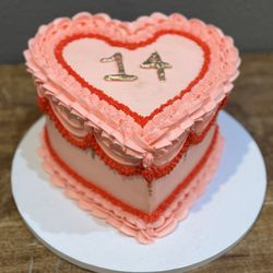 Bekah's Butterfly Bakery - Custom Valentine Birthday Cake by Bekah