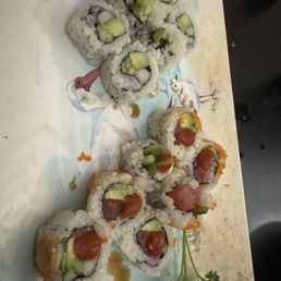 Combination Plate California & Spicy Tuna Rolls