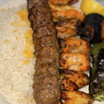 Raffi's Place - Beef kabob with joojeh kabob( chicken with bone) - Middle Eastern Near Me - Glendale, California Raffi's Place - Beef kabob with joojeh kabob( chicken with bone) - Middle Eastern Near Me - Glendale, California