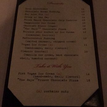 Craig's - menu for dessert! vegans welcome! - American Near Me - West Hollywood, California Craig's - menu for dessert! vegans welcome! - American Near Me - West Hollywood, California