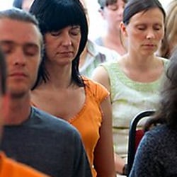 Heruka Kadampa Meditation Centre - A group meditating at a Heruka Centre event