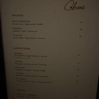 Calusso - Menu - Bars Near Me - Fort Lauderdale, Florida Calusso - Menu - Bars Near Me - Fort Lauderdale, Florida
