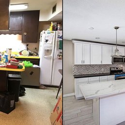 Before and after picture of my kitchen.
