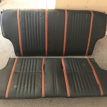 Ultra Trim Auto Restyling - 1982 Toyota Starlet Rear Seat-before the reupholster. - Auto Upholstery Near Me - Carson, California