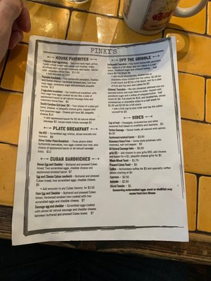 Menu photo 1 Pinky's Tampa, FL