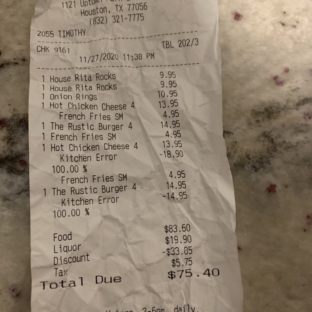 The Rustic - This is how they will try to over charge you and mess your ticket up. It doesn't make any sense. - Venues & Event Spaces Near Me - Houston, Texas The Rustic - This is how they will try to over charge you and mess your ticket up. It doesn't make any sense. - Venues & Event Spaces Near Me - Houston, Texas