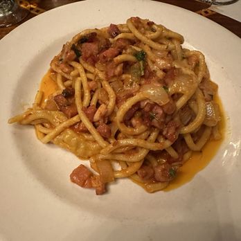 Lucia Ristorante - Maccheroni Amatriciana - Italian Near Me - Boston, Massachusetts Lucia Ristorante - Maccheroni Amatriciana - Italian Near Me - Boston, Massachusetts