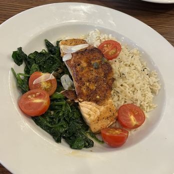 Fish City Grill - Salmon with garlic Spanish - Seafood Near Me - Lakeland, Florida Fish City Grill - Salmon with garlic Spanish - Seafood Near Me - Lakeland, Florida