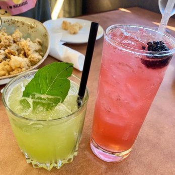 Minerva Restaurant - PEARadise (left) and Blackberry Mojito (right) - Pizza Near Me - Vancouver, British Columbia Minerva Restaurant - PEARadise (left) and Blackberry Mojito (right) - Pizza Near Me - Vancouver, British Columbia