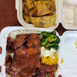 Sushi & Kalbi Mart - Spicy Pork plate and a side of meat jun