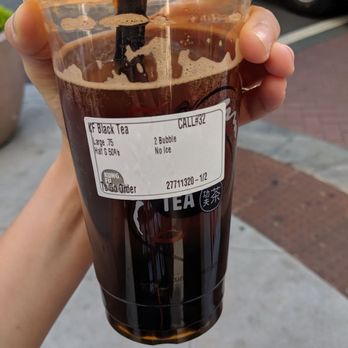 Kung Fu Tea - (Partially drunk) black tea with extra boba, no ice - Bubble Tea Near Me - Philadelphia, Pennsylvania Kung Fu Tea - (Partially drunk) black tea with extra boba, no ice - Bubble Tea Near Me - Philadelphia, Pennsylvania