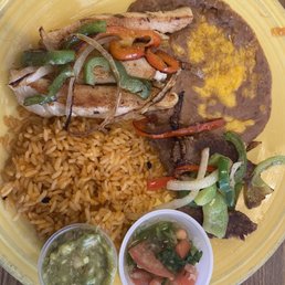 Hamburger Patty & Freezer Chicken Fajitas, with a side of canned beans Hamburger Patty & Freezer Chicken Fajitas, with a side of canned beans