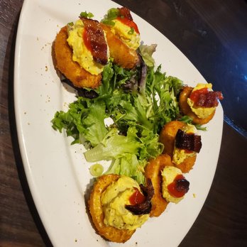 Local Goat - Deep fried deviled eggs - New American Near Me - Pigeon Forge, Tennessee Local Goat - Deep fried deviled eggs - New American Near Me - Pigeon Forge, Tennessee