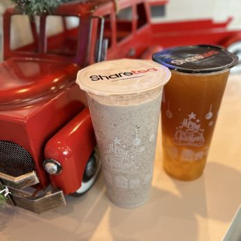 Sharetea - 12/20/24 Oreo ice Blend (Cookies and Cream), Peach Tea with Aiyu Jelly - Bubble Tea Near Me - Northridge, California Sharetea - 12/20/24 Oreo ice Blend (Cookies and Cream), Peach Tea with Aiyu Jelly - Bubble Tea Near Me - Northridge, California