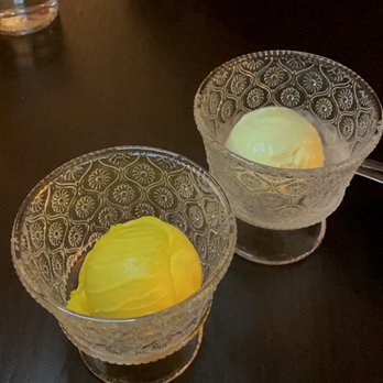 ROOP Chicago Innovative Indian Restaurant & Cocktail Bar - Rose ice cream and mango sorbet - Indian Near Me - Chicago, Illinois