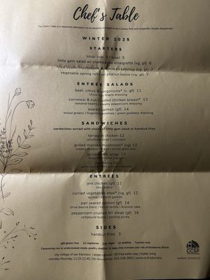 Menu photo 5 CCSF Chef’s Table San Francisco, CA Menu photo 5 CCSF Chef’s Table San Francisco, CA