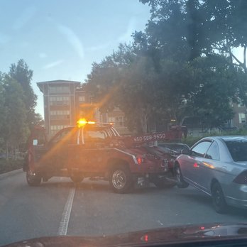 Bob Jr's Towing - Car parked/ seas across from Tanforan Mall in the street parking of the apartment complex - Towing Near Me - South San Francisco, California