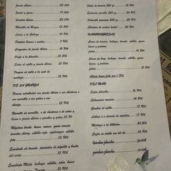 Colibrí - Menú regular