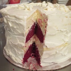 Elegant Delights Cheesecakes & Pies - Red Velvet Cheesecake with Buttercream filling/icing
