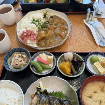 Azay - From bottom to top: Japanese breakfast, Kani kare, daily bento - Japanese Near Me - Los Angeles, California Azay - From bottom to top: Japanese breakfast, Kani kare, daily bento - Japanese Near Me - Los Angeles, California