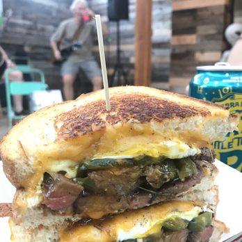 Meltdown Bistro - Jalapeño tri tip with fried egg on sourdough - Food Trucks Near Me - Clovis, California Meltdown Bistro - Jalapeño tri tip with fried egg on sourdough - Food Trucks Near Me - Clovis, California