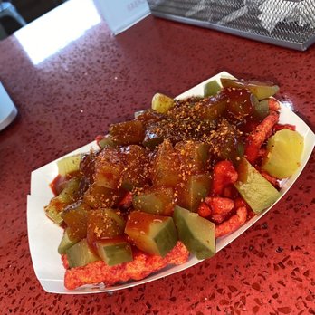 Chamoy’s Snack Bar - Hot Cheetos with pickles - Hot Dogs Near Me - Pasadena, Texas Chamoy’s Snack Bar - Hot Cheetos with pickles - Hot Dogs Near Me - Pasadena, Texas