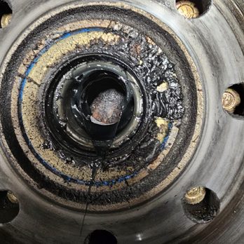 Outlaw Enterprises - This is a blown inner axle seal. This occurs when pumping too much grease in with your grease gun. - Trailer Repair Near Me - Boring, Oregon Outlaw Enterprises - This is a blown inner axle seal. This occurs when pumping too much grease in with your grease gun. - Trailer Repair Near Me - Boring, Oregon
