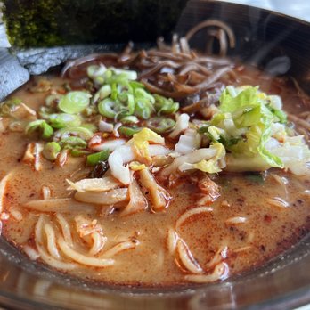 Shokudo - Vegetable Miso Ramen (added spicy sauce) - Ramen Near Me - Hoboken, New Jersey Shokudo - Vegetable Miso Ramen (added spicy sauce) - Ramen Near Me - Hoboken, New Jersey