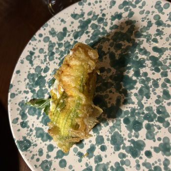Trattoria Trullo - Ricotta and Basil stuffed Zucchini flower. - Italian Near Me - Aliso Viejo, California