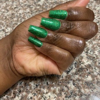 Nails Luv & Spa - Nails done by Victor. I call this color Emerald City! - Nail Salons Near Me - Buena Park, California