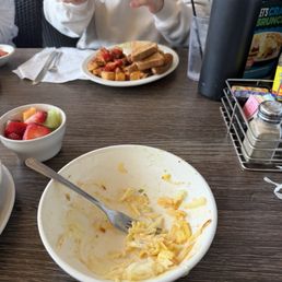 Me almost finishing my food before tragic got his Me almost finishing my food before tragic got his