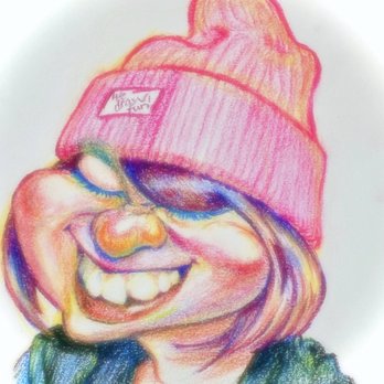 Caricatures by Sean - Caricature of fellow caricaturist Hitomi (in Japan) from an online session. - Party & Event Planning Near Me Caricatures by Sean - Caricature of fellow caricaturist Hitomi (in Japan) from an online session. - Party & Event Planning Near Me