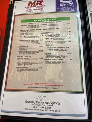 Menu photo 5 Genaro's Cafe Gallup, NM Menu photo 5 Genaro's Cafe Gallup, NM