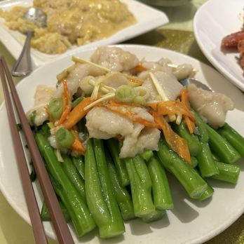 Henry's Cuisine - Yummy greens with fish filet!! - Asian Fusion Near Me - Alhambra, California Henry's Cuisine - Yummy greens with fish filet!! - Asian Fusion Near Me - Alhambra, California