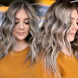 Peroxide Hair Salon - Rooted blonde Balayage with subtle dark contrast by Hannah