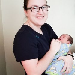 Fort Worth Midwifery - Midwife Ashley with baby A.