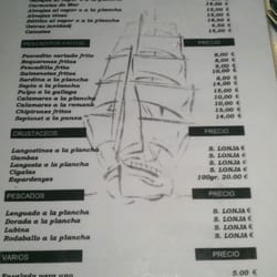 Restaurante Puerto Mar - Carta