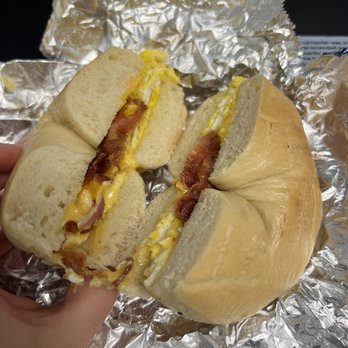 Hot Bagels and Deli - Bacon egg and cheese on plain bagel - Delis Near Me - Phoenix, Arizona Hot Bagels and Deli - Bacon egg and cheese on plain bagel - Delis Near Me - Phoenix, Arizona