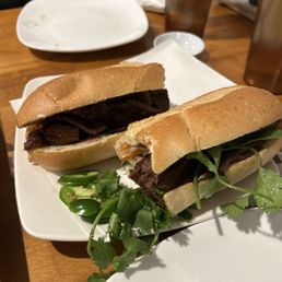 Grilled beef bahn mi Grilled beef bahn mi