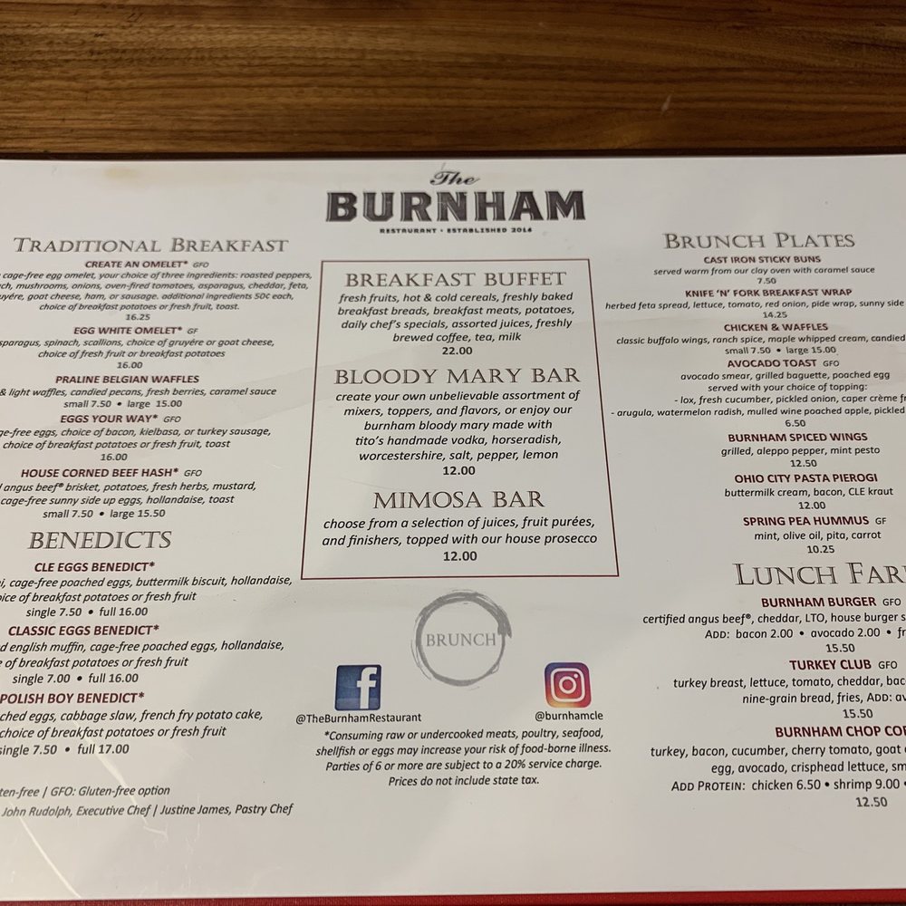 The Burnham Restaurant - New American Near Me - Cleveland, Ohio