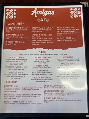 Menu photo 7 Amigas Cafe Whittier, CA