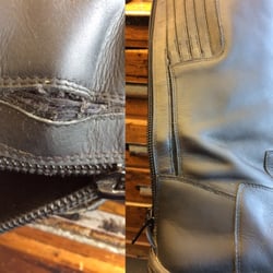 Ang’s zip & leather repairs - Horse riding boot elastic replacement.