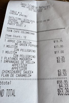 Menu photo 2 Saoco Colombian Restaurant West Haven, CT Menu photo 2 Saoco Colombian Restaurant West Haven, CT