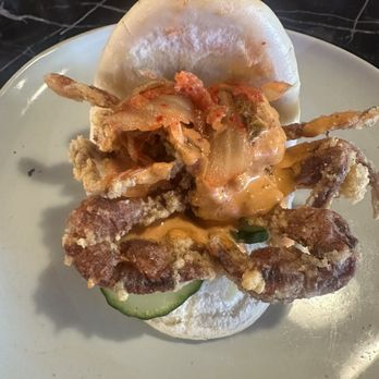 Afuri - Soft shell grab with Kim Chee in a bao sooo yummy - Ramen Near Me - Culver City, California