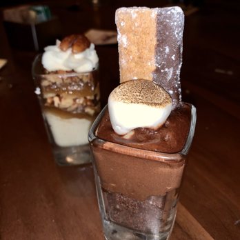 Seasons 52 - Dessert- mini chocolate s'more/pecan pie cup very good. - New American Near Me - Sunrise, Florida Seasons 52 - Dessert- mini chocolate s'more/pecan pie cup very good. - New American Near Me - Sunrise, Florida