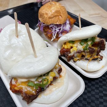 Madbun - Spicy Pork Belly, Spicy Pork Belly, Mad Hot Chicken - Asian Fusion Near Me - Rancho Cucamonga, California Madbun - Spicy Pork Belly, Spicy Pork Belly, Mad Hot Chicken - Asian Fusion Near Me - Rancho Cucamonga, California